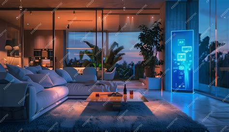 Futuristic living room smart living room smart living room concept ...