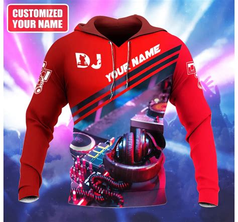 Customized Red Dj Dj Lover Disc Jockey Player Edm Party Dj 3d Printed