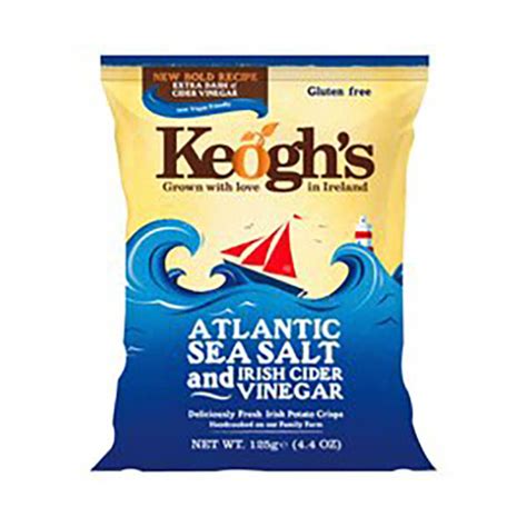 Keoghs Atlantic Sea Salt And Irish Cider Vinegar Crisps 50G Celtic