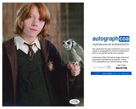 Rupert Grint Harry Potter Signed Autograph 8x10 Acoa Outlaw Hobbies