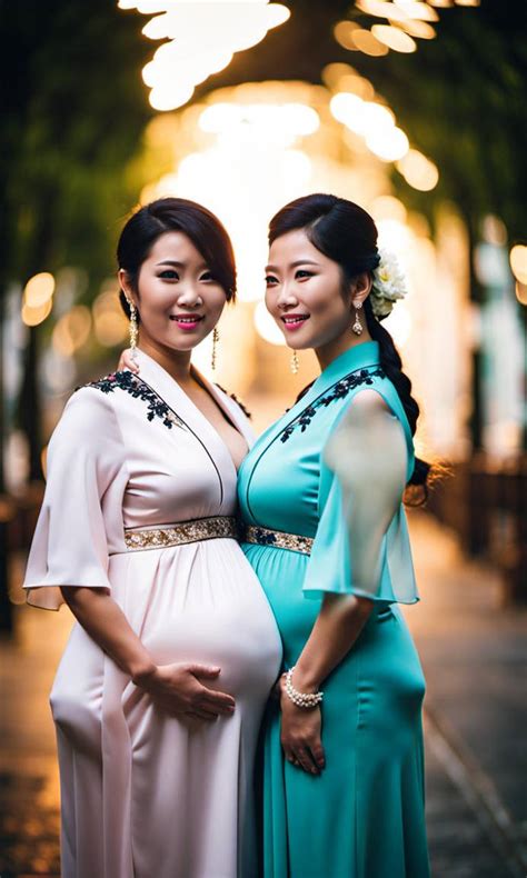 Two Heavy Pregnant Asian Milf Lesbians Wearing Vic By Tiamatnightmare