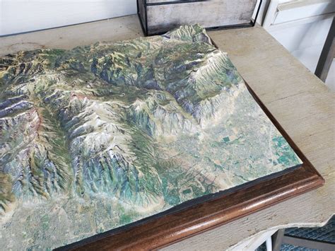 Central Wasatch Range Utah 11x17 3D Printed Topographic Map 3D Topo