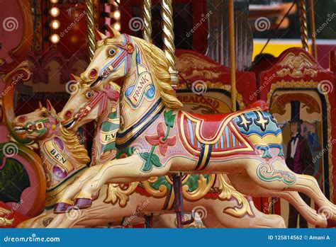 Carousel Horses / Merry Go Round Stock Photo - Image of famous ...