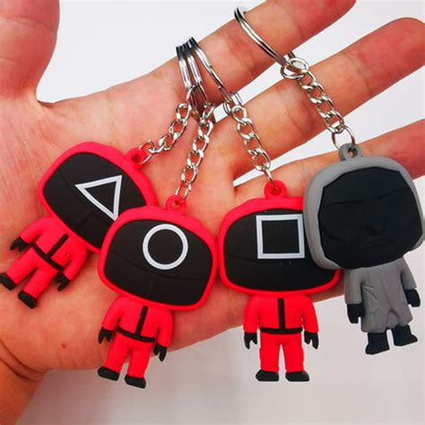 China New Product Squid Game Keychain D Toys Cartoon Man Car