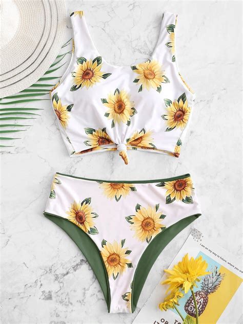 Sonnenblume Drucken Bikini Einstellen Bademode Fra Grandado