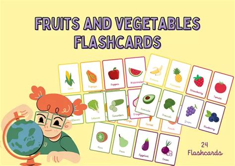 Flashcards Fruits And Vegetables Profe Social