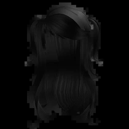 Messy Scene Emo Hair With Mini Pigtails Black Roblox