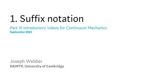 1 Suffix Notation Youtube