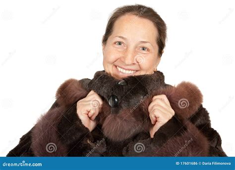 Mature Woman Wearing A Winter Coat Stock Photo Image Of Mature Senior 17601686