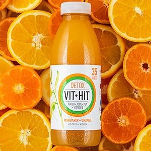 VIT HIT DETOX 12 X Mandarin Orange Green Tea Vegan Low Sugar