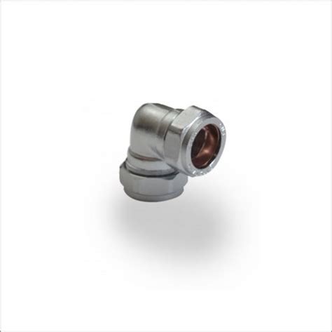 90 Degree Elbow Chrome Compression Fitting Pipe Dream Fittings