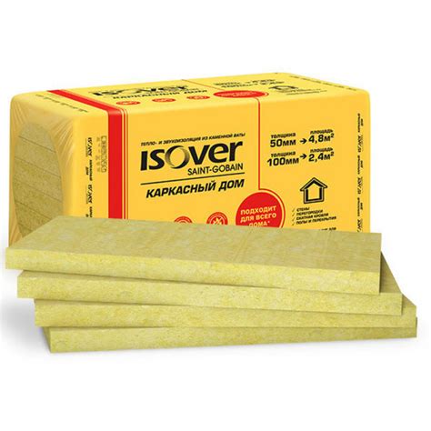 Цена на Базальтовый утеплитель ISOVER Каркасный Дом 100х600х1000 мм по ...