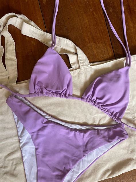 Lavender Bikini Set Women S Fashion Swimwear Bikinis Swimsuits On Carousell