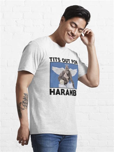 Tits Out For Harambe Essential T Shirt For Sale By Galaxe Redbubble