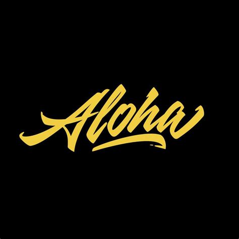 Aloha Handlettering Script Vector Art At Vecteezy