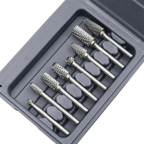 8PCS Double Cut Tungsten Carbide Burrs Grinding Head Tungsten Carbide