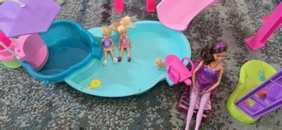 Barbie Dream Pool Playset With Slide Bubbling Hot Tub With 20