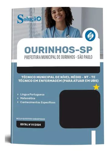 Apostila Ourinhos Sp 2024 Técnico Municipal De Nível Médio Técnico Em