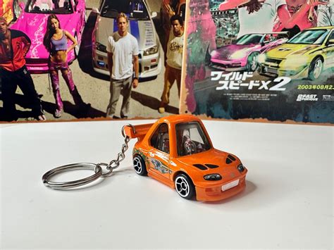 Fast And Furious Toyota Supra Tooned Hot Wheels Keychain Etsy
