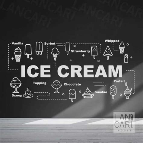 Promo Cutting Stiker Types Of Ice Cream Stiker Decor Ruangan Hiasan