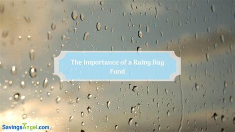 importance   rainy day fund