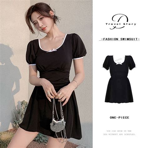 Beach Wear Women S One Piece Bikini Vacation Travel Korean Style Waist Bow Fashion Hot Spring