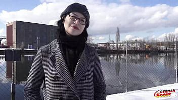 German Scout Black Hair Pawg Glasses Girl Melli Venom Pick Up For First Casting Fuck In Berlin