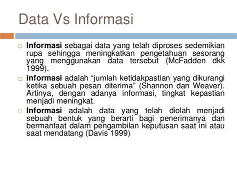 Perbedaan Data Dan Informasi Dalam Sistem Informasi