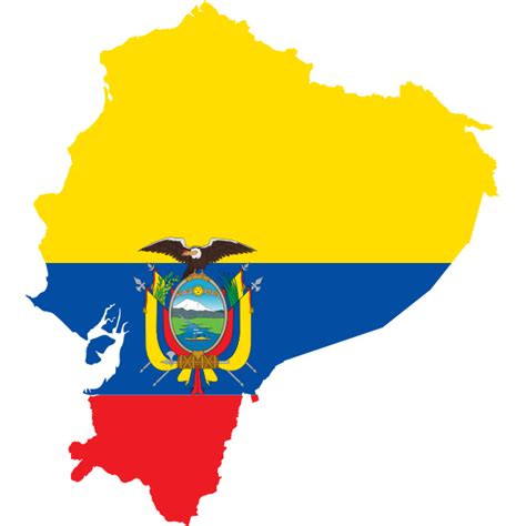 Ecuador Flag Map Free Svg