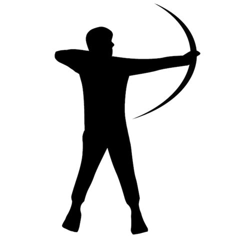 Premium Vector Simple Archer Silhouette Vector Illustration