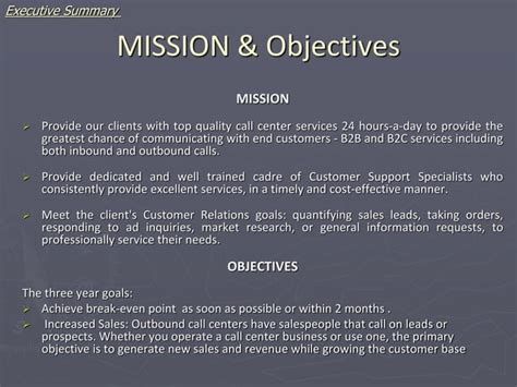 Bpo Businessplan Ppt