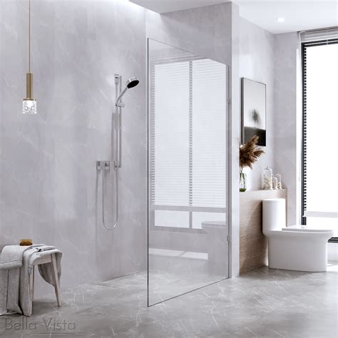 Walk In Shower Screen Fixed Panel Fully Frameless Walk In Shower Screen