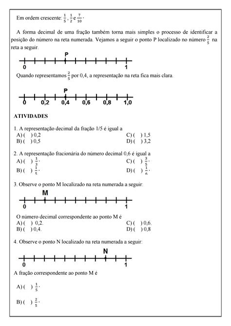 Problemas Com Números Racionais Exercícios 7o Ano Com Gabarito