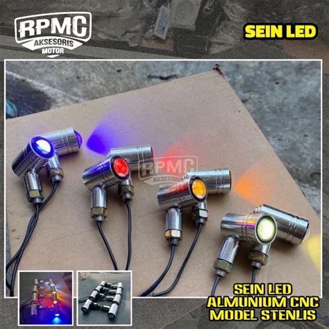 Jual Sein Led Stenlis Sen Riting Almunium Model Steanlees Lampu Led Cb