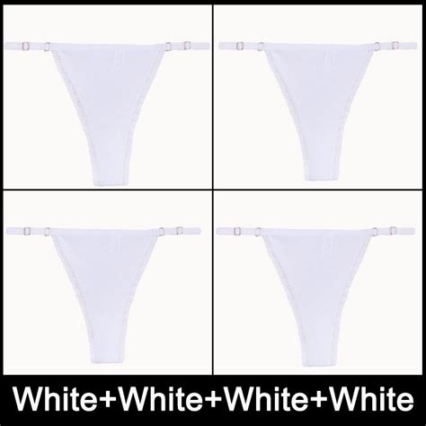 Finetoo Pcs Set Adjustable Waist Sexy G String Panties Cotton Women S Underwear Girl Bikini