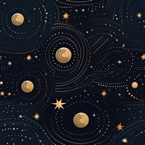 Premium Ai Image Patterns Inspired By Celestial Bodies And Stars