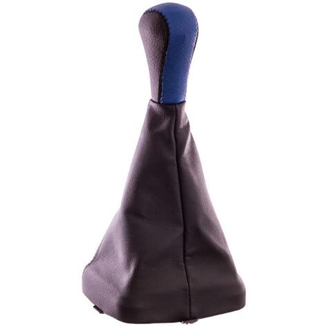 Ручка КПП кожа искусственная 2115 с чехлом синяя SKYWAY S06202019 ...