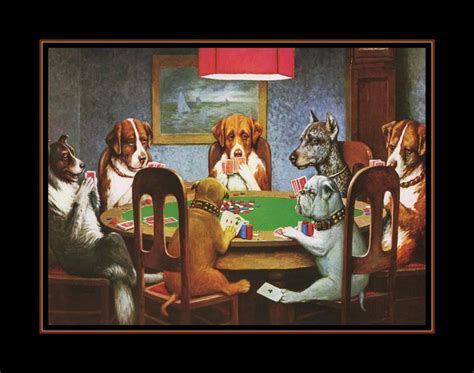 Funny Poker Dog Poster Print, Dogs Playing Cards Humorous Poker Wall ...