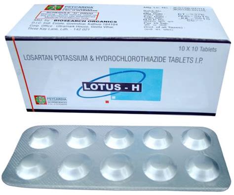 LOTUS H Losartan Potassium Hydrochlorothiazide Tablets Purity 100