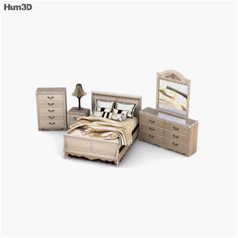 Ashley Silverglade Sleigh Bedroom Set 3d Model Download Furniture Set