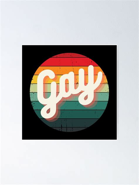 Rainbow Vintage Sunset Gay Design Gay Poster For Sale By BearLoveDesign Redbubble