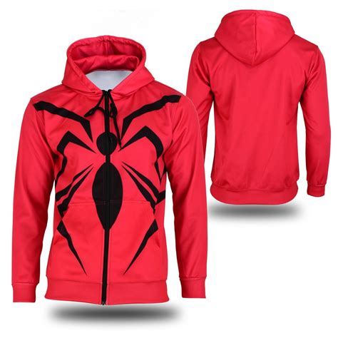 Spider Man Miles Morales Cosplay Hoodie Men Zip Up Hooded Etsy
