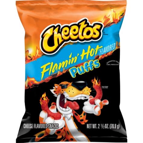 Cheetos Flamin Hot Flavored Cheese Puffs 2 5 Oz QFC