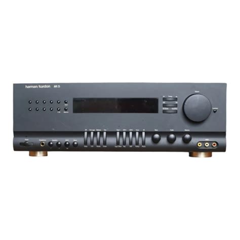 Harman Kardon Avr 25 Ii Receiver Owners Manual Manualslib