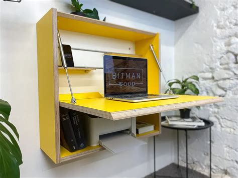 Original Desk Fold Down Home Office Drop Down Floating Desk | atelier ...