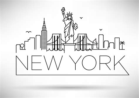 How To Draw New York City Skyline