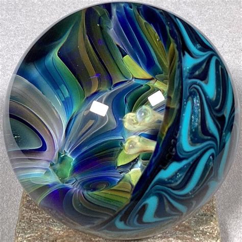 Vortex Marble Handmade By Bill Grout 2 01 Escher Maze 060924 BoroGlass