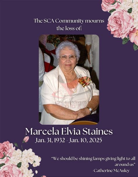 Saint Catherine Academy - The SCA Community mourns the loss of Mrs