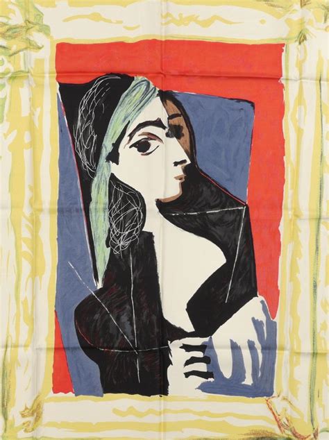 Sold Price Pablo Picasso Portrait De Jacqueline Silk Scarf Invalid