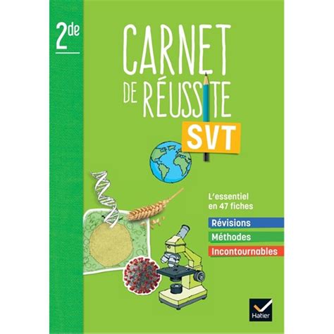 Mon carnet de réussite SVT 2de Ed 2022 Carnet élève Jean Michel